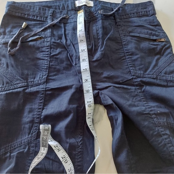 Effortless Comfort Reitmans Tapered Drawstring Waist Pants Navy 5 Minimalist - Picture 7 of 10